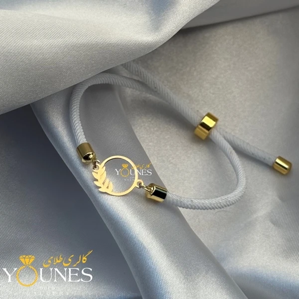 دستبند گندم دایره ای طلا لیزری